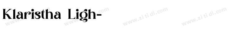 Klaristha Ligh字体转换